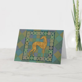 Tarjeta Festiva Galgo estilizado “Fergulia "