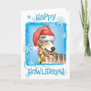 Tarjeta Festiva Galgo feliz de Howliday