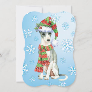 Tarjeta Festiva Galgo italiano feliz de Howlidays