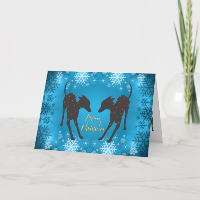 Tarjeta Festiva Galgos italianos (Anverso)