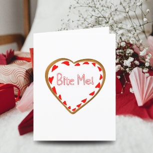 Tarjeta Festiva Galleta De Azúcar Día De San Valentín 'Múrdeme'