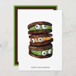 Tarjeta Festiva Galleta Feliz Halloween