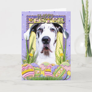 Tarjeta Festiva Galletas del huevo de Pascua - great dane - barón