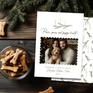 Tarjeta Festiva Galletas para cachorros Peace Paws Botánica rústic