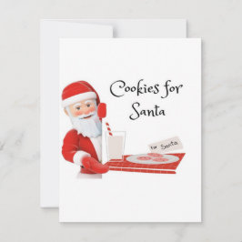 Tarjeta Festiva Galletas para Santa en un