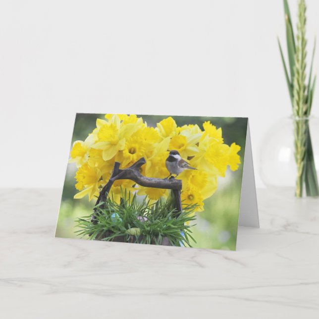 Tarjeta Festiva Gallina de Pascua (Anverso)
