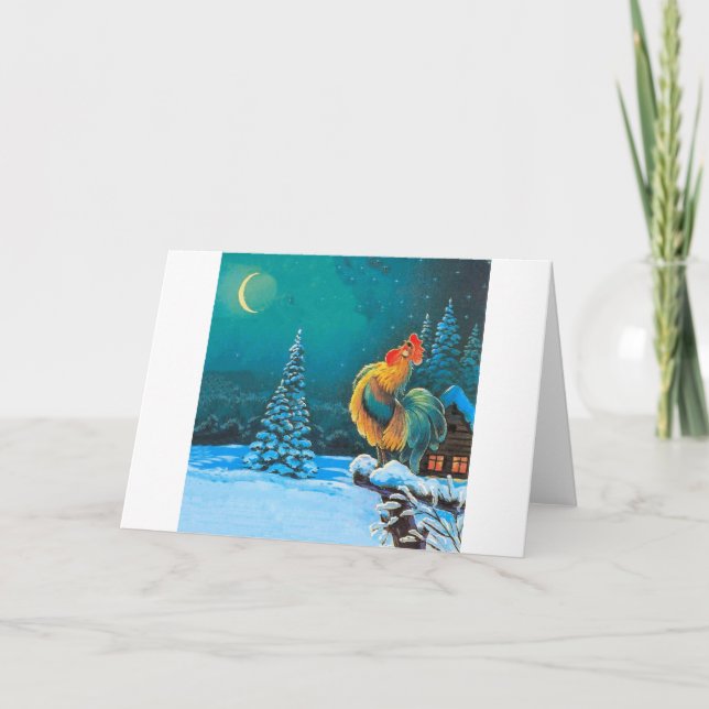 Tarjeta Festiva gallo (Anverso)