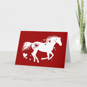 Tarjeta Festiva Galloping Horse El día de San Valentín Card