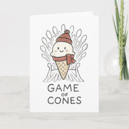 Tarjeta Festiva Game of Cones - Funny Christmas Card
