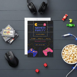 Tarjeta Festiva “Gamer Birthday Card – Epic Party Level Up Fun!