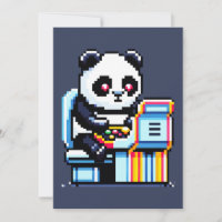 Gamer Panda - Diseño de arcada de arte de píxeles