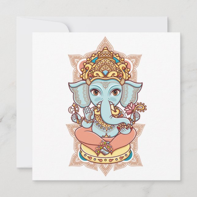 Tarjeta Festiva Ganesh (Anverso)