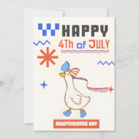 Ganso Patriótico Feliz 4 de Julio Independencia