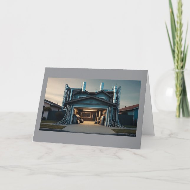 Tarjeta Festiva Garage Tech Upgrade greeting card (Anverso)