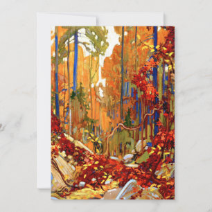 Tarjeta Festiva Garland del otoño, arte fino de Tom Thomson