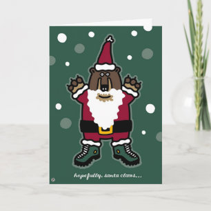 Tarjeta Festiva garras de santa