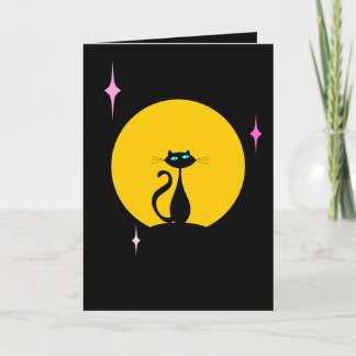 Tarjeta Festiva Gata de la Luna