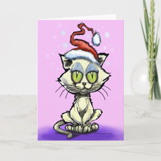 Tarjeta Festiva Gatito (Anverso)