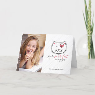 Tarjeta Festiva Gatito Adorable Eres Perfecto para la Foto del Día