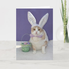 Tarjeta Festiva Gatito de Pascua