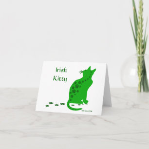 Tarjeta Festiva Gatito-Tarjeta irlandesa