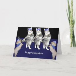 Tarjeta Festiva Gatitos de Jánuca del baile