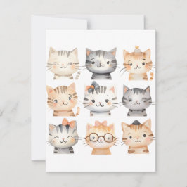 Tarjeta Festiva Gatitos juguetones adorables