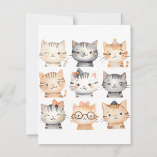 Tarjeta Festiva Gatitos juguetones adorables