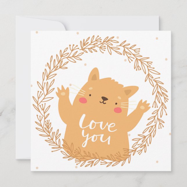 Tarjeta Festiva Gato (Anverso)