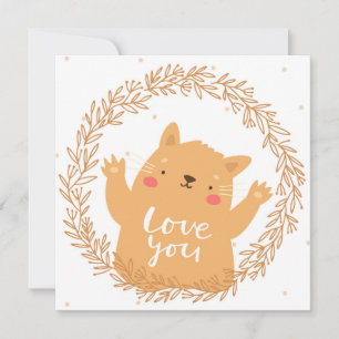 Tarjeta Festiva Gato