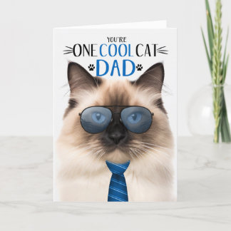 Tarjeta Festiva Gato de Birman Cat El gato de Guay del día uno