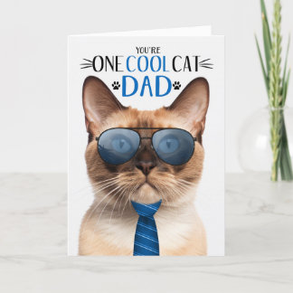 Tarjeta Festiva Gato de gato birmano en Guay en el primer día
