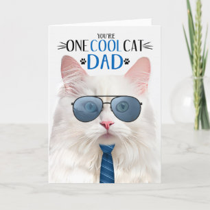 Tarjeta Festiva Gato de Guay del Día del Padre de Gato de Angora B