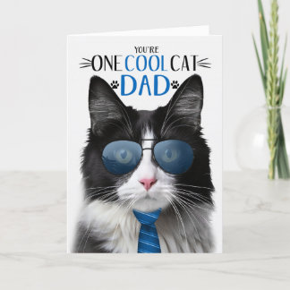 Tarjeta Festiva Gato de Guay del Día del Padre de Tuxedo