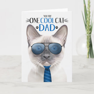 Tarjeta Festiva Gato de Guay del día uno del gato siamés de Lilac 