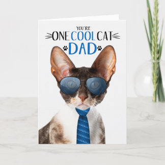 Tarjeta Festiva Gato de Guay del Día Uno del Padre Cornish Rex