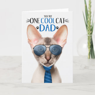 Tarjeta Festiva Gato de Guay del Día Uno del Padre del Gato de Sho