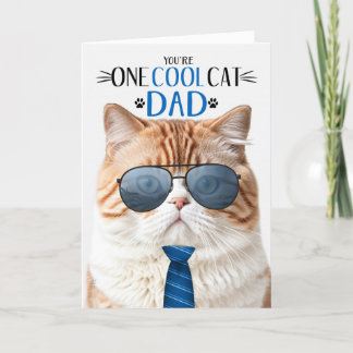 Tarjeta Festiva Gato de Guay del día uno del padre naranja británi