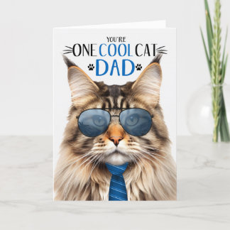 Tarjeta Festiva Gato de Guay del padre del gato de Tabby Maine
