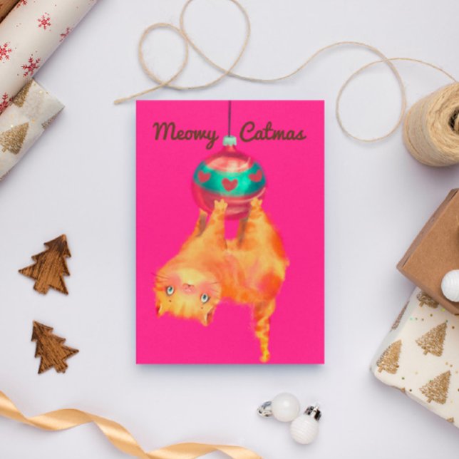 Tarjeta Festiva Gato de navidades (Subido por el creador)