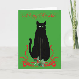 Tarjeta Festiva Gato de navidades