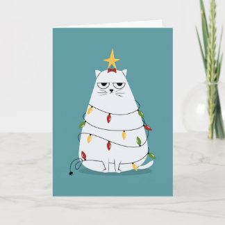Tarjeta Festiva Gato de Navidades Grumpy