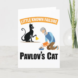 Tarjeta Festiva Gato de Pavlov - Psicología divertida