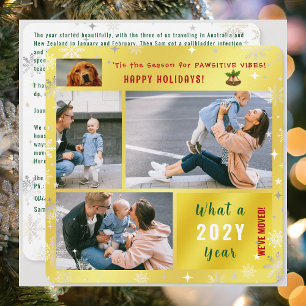 Tarjeta Festiva Gato de perro gracioso que hemos movido 4 fotos el
