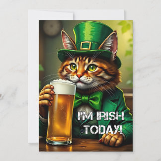 Tarjeta Festiva Gato de San Patricio