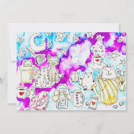 Tarjeta Festiva Gato de San Valentín