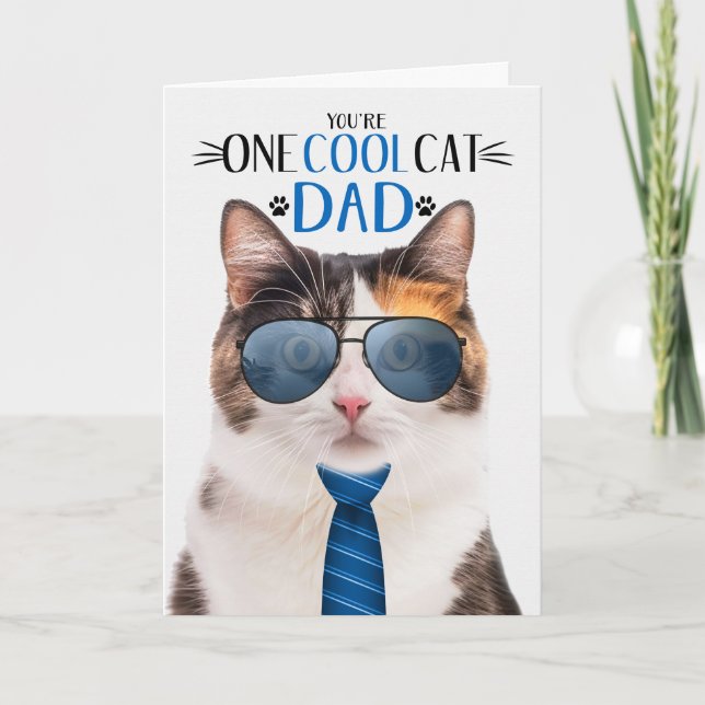 Tarjeta Festiva Gato del gato Calico Día Uno Gato en Guay (Anverso)
