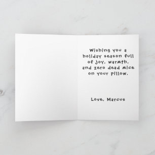 Tarjeta Festiva Gato Divertido en una Caja Texto Personalizado Nav