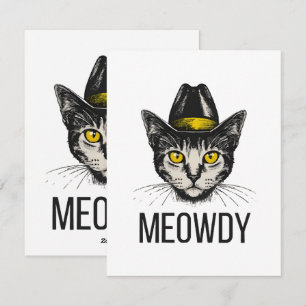 Tarjeta Festiva Gato Divertido Miau