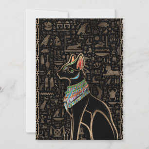 Tarjeta Festiva Gato egipcio - Bastet
